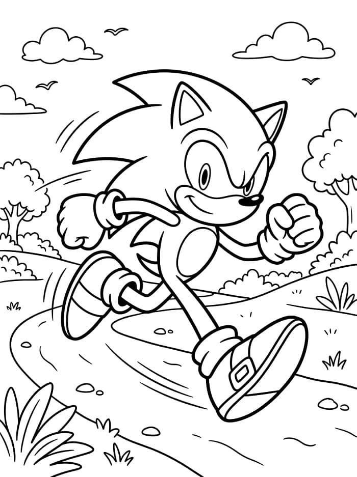 Süßer Sonic ausmalbilder