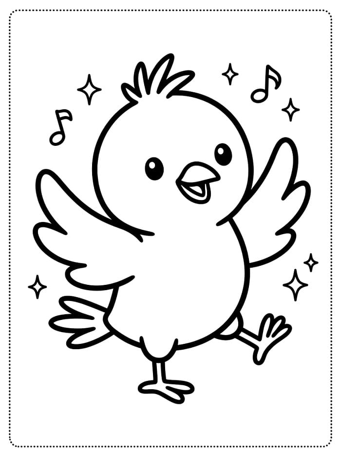 Süßer Vogel ausmalbilder