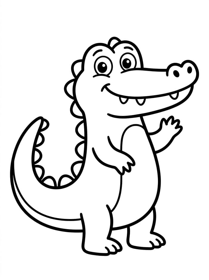 Süßes Krokodil ausmalbilder