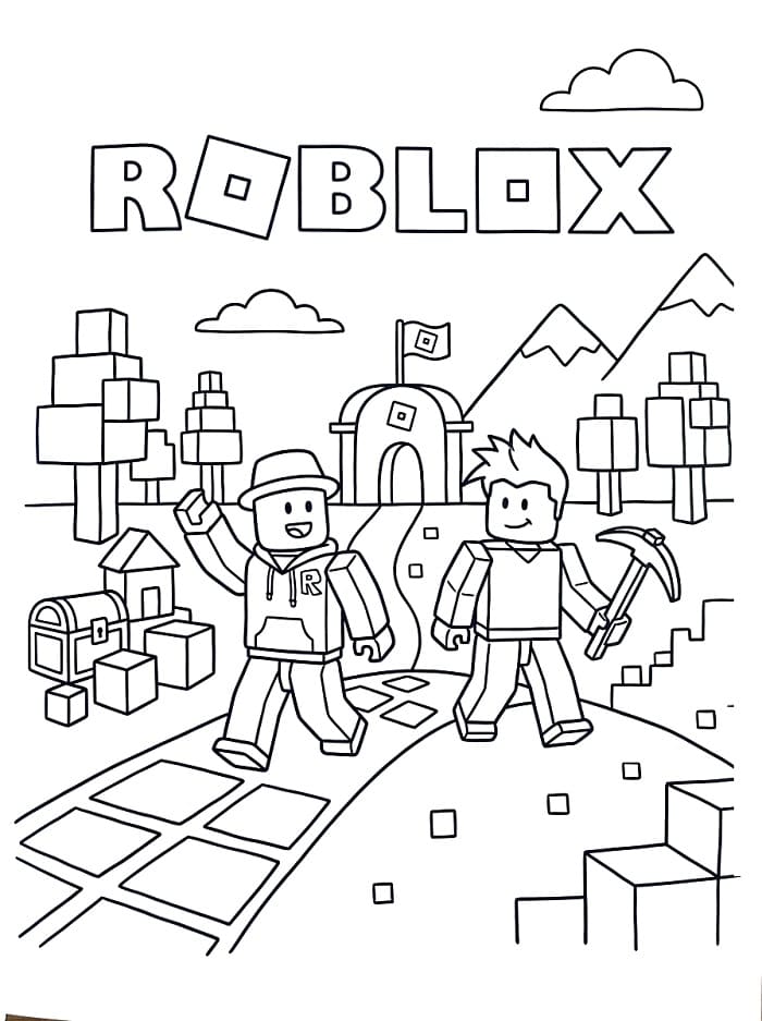 Süßes Roblox ausmalbilder