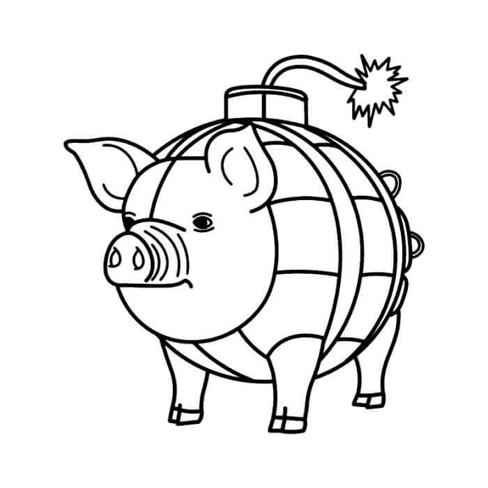 Svinino Bombondino Italian Brainrot ausmalbilder