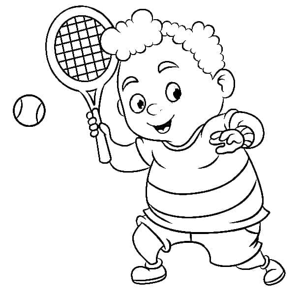 Tennis 1 ausmalbilder