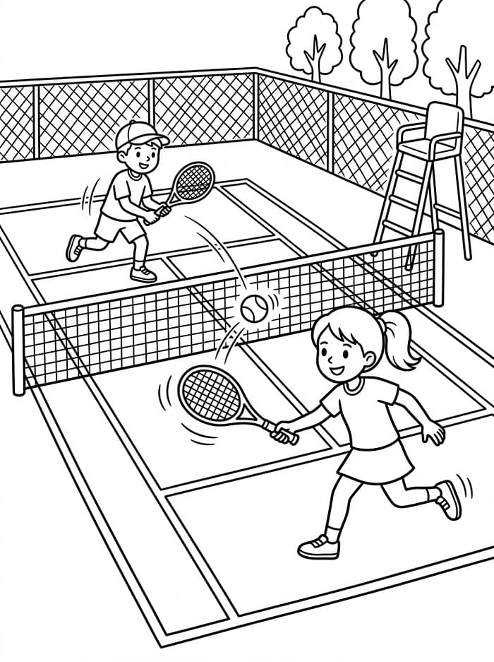 Tennis Sport ausmalbilder