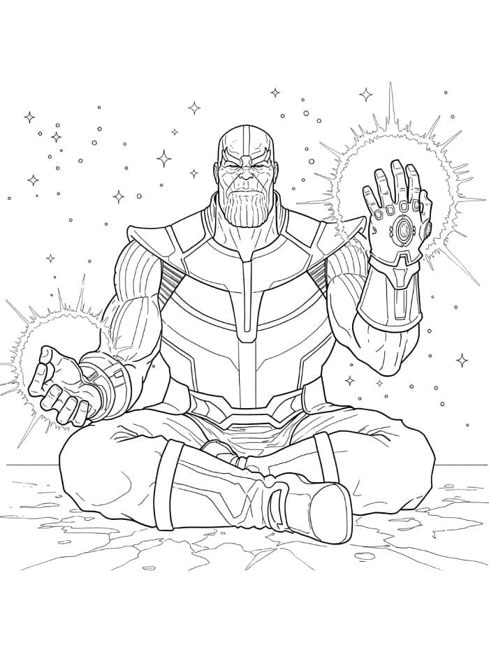 Thanos aus Marvel ausmalbilder