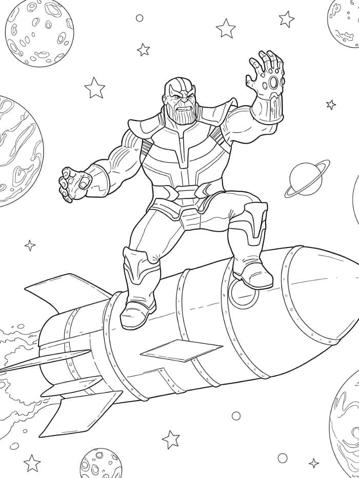 Thanos druckbereit ausmalbilder