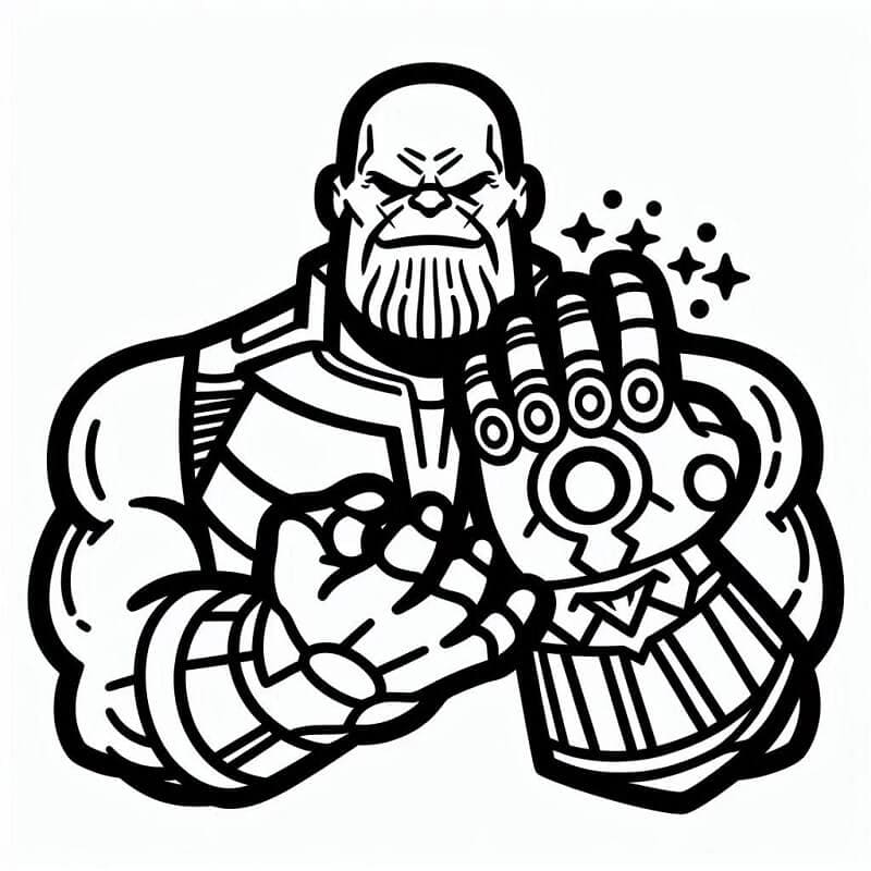 Thanos für 3-jährige Kinder ausmalbilder