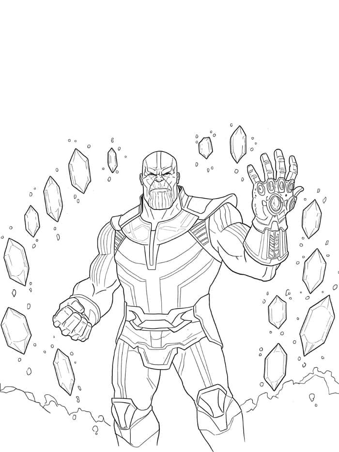 Thanos für Kinder geeignet ausmalbilder