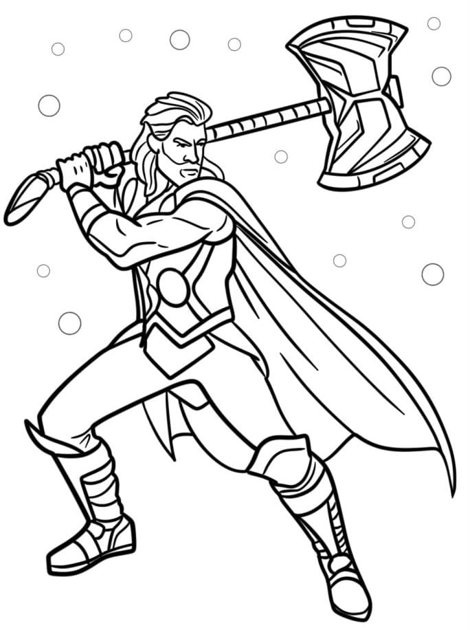 Thor Marvel Superheld ausmalbilder