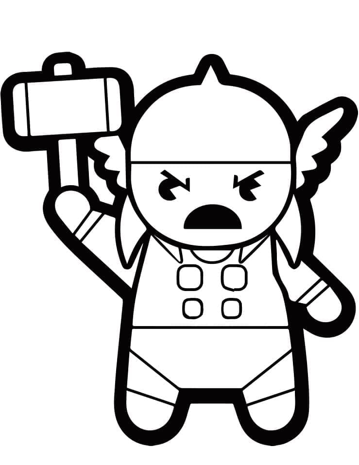 Thor für 1-jährige Kinder ausmalbilder