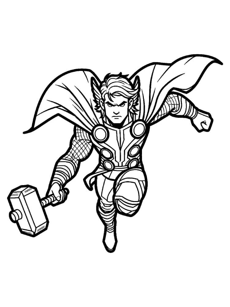 Thor für Kinder ausmalbilder