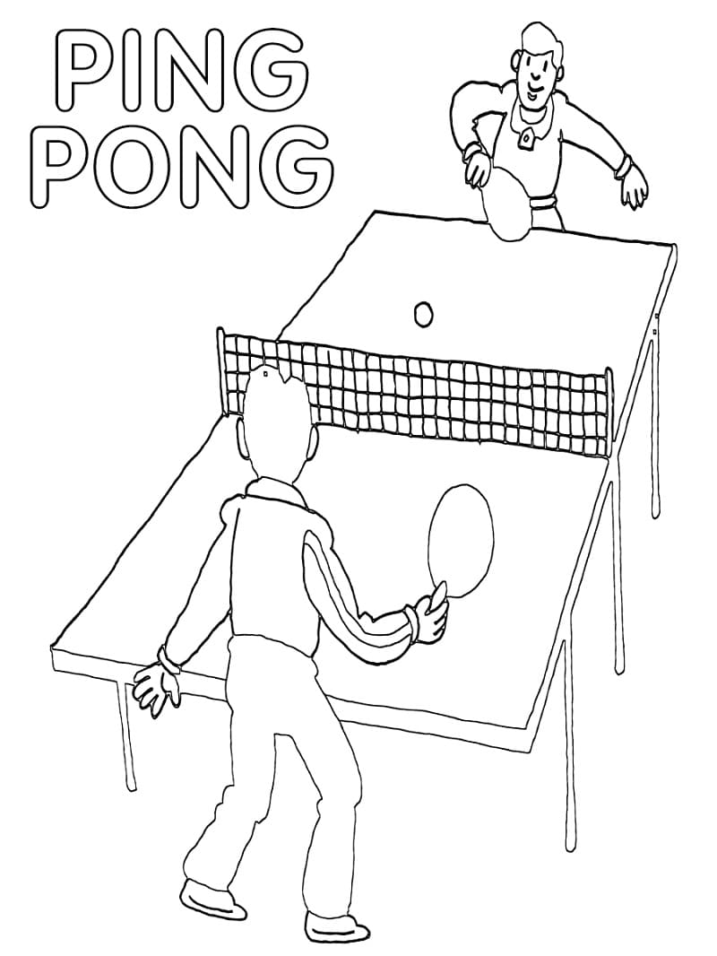 Tischtennis (8) ausmalbilder