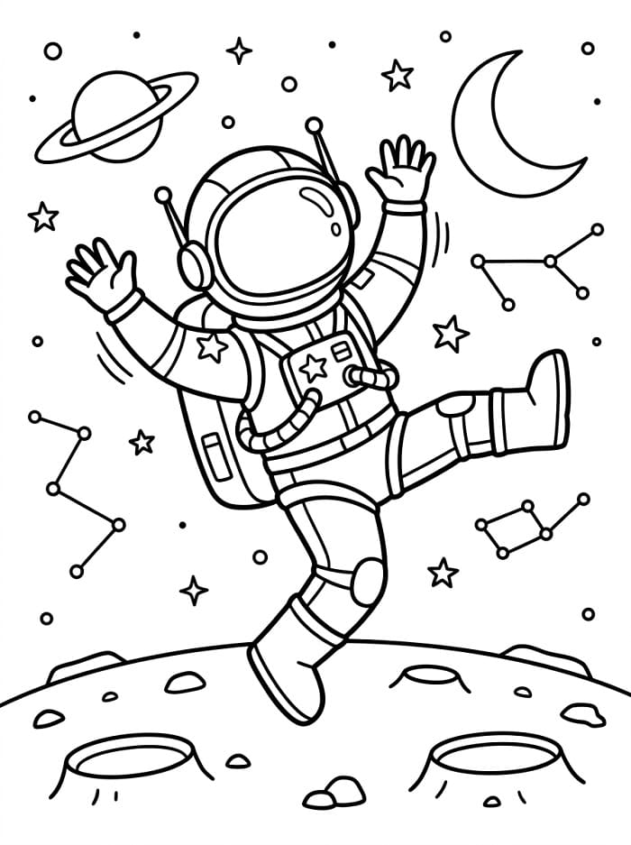 Toller Astronaut ausmalbilder