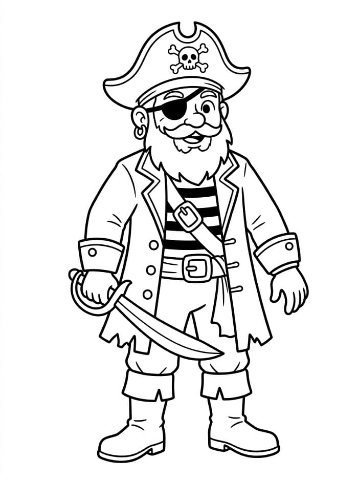 Toller Pirat ausmalbilder