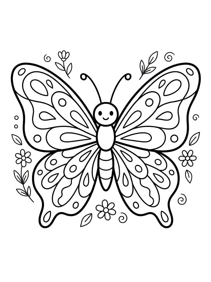 Toller Schmetterling ausmalbilder