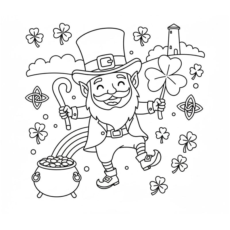 Toller St. Patrick's Day ausmalbilder