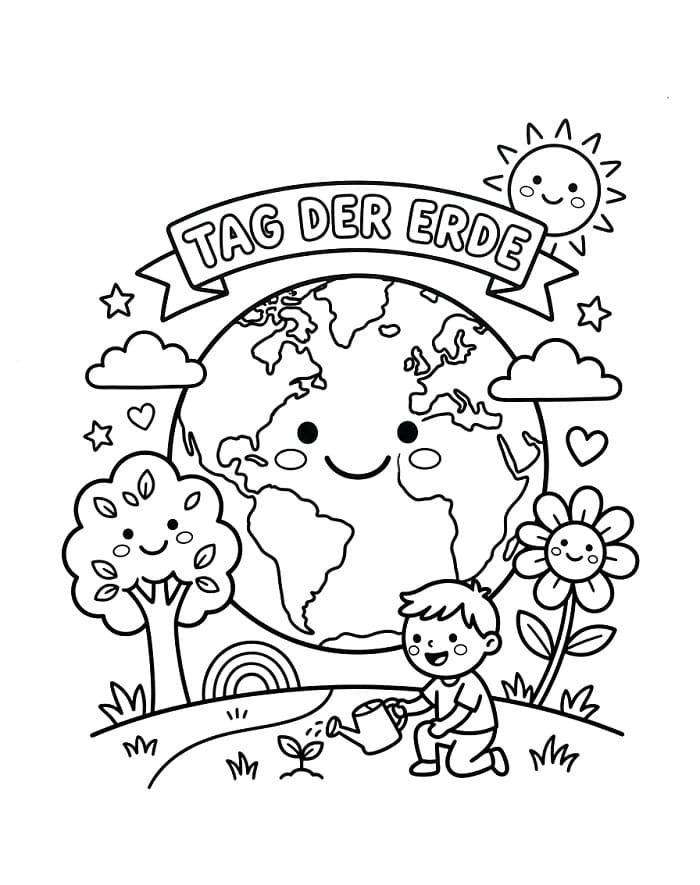 Toller Tag der Erde ausmalbilder