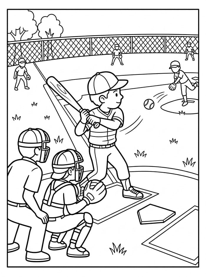Tolles Baseball ausmalbilder