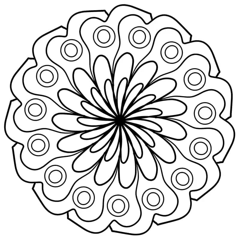 Tolles Blumen-Mandala ausmalbilder