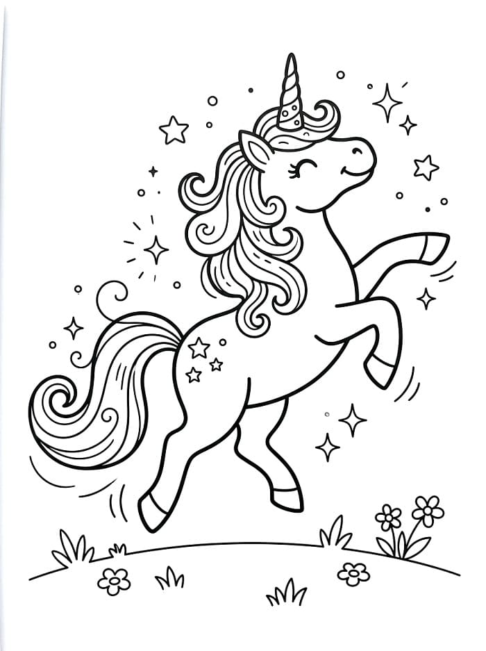 Tolles Einhorn ausmalbilder