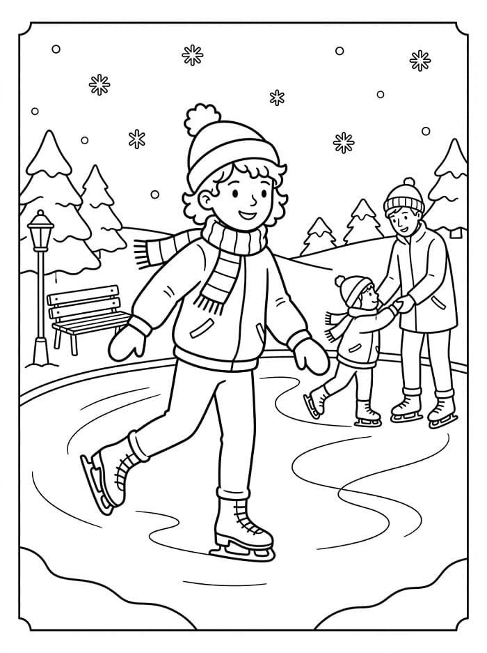 Tolles Eislaufen ausmalbilder