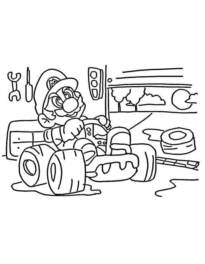 Tolles Mario Kart ausmalbilder