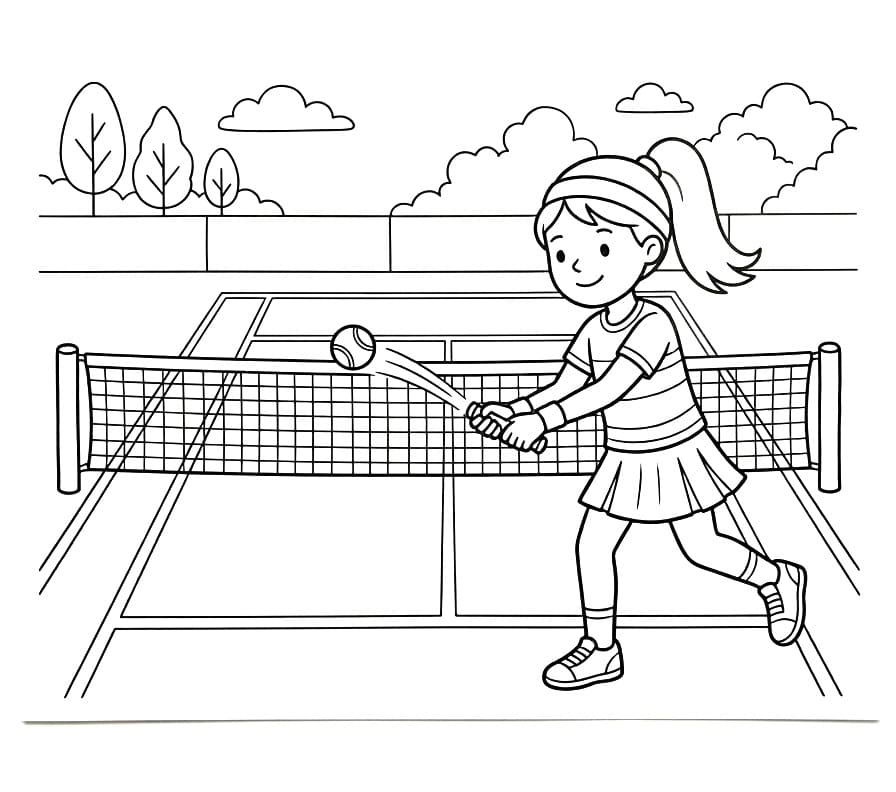 Tolles Tennis ausmalbilder