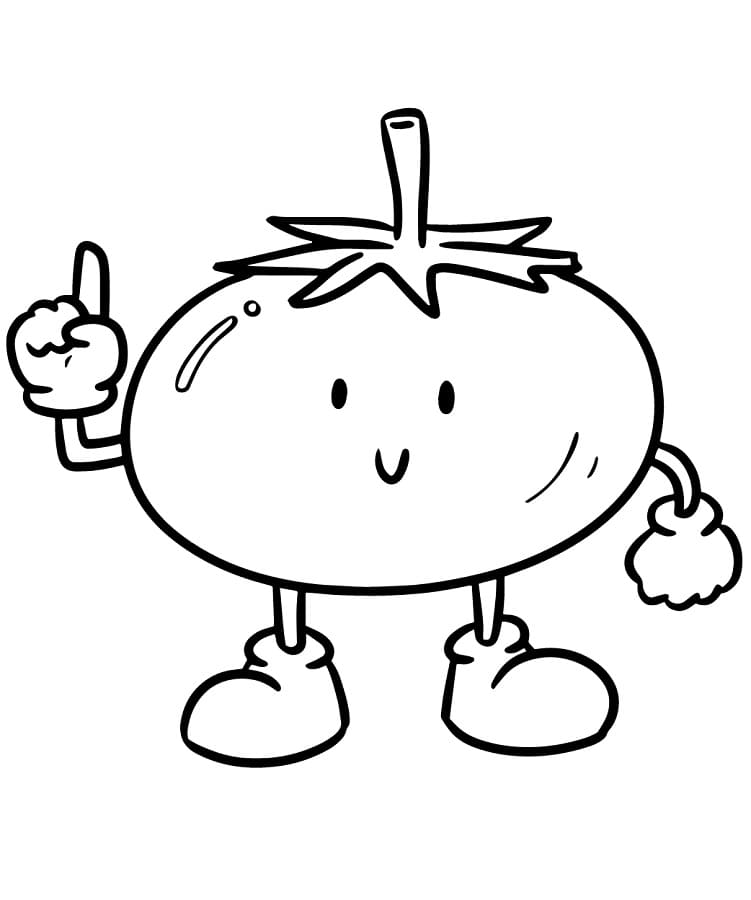 Tomate gratis ausmalbilder