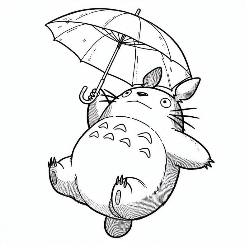 Totoro 3 ausmalbilder
