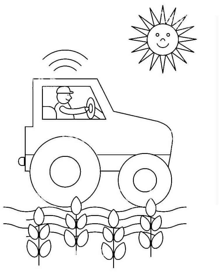 Traktor druckfertig ausmalbilder