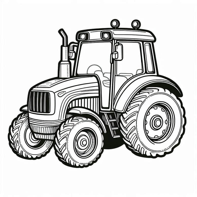 Traktorbild gratis ausmalbilder