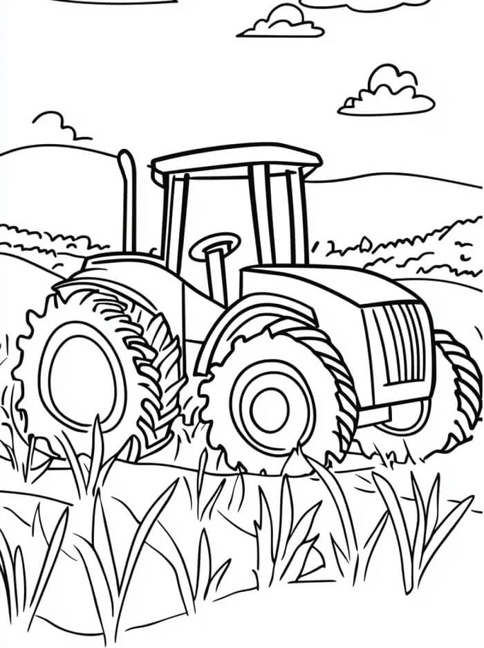 Traktorbild zum Drucken ausmalbilder