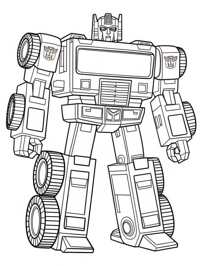 Transformers für 1-jährige Kinder ausmalbilder