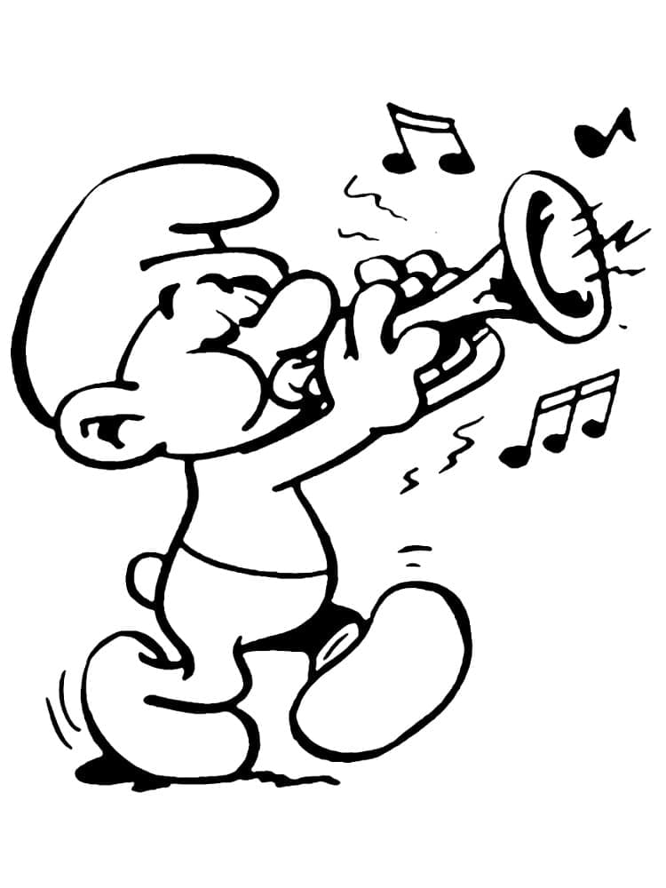 Trompete druckbar für Kinder ausmalbilder