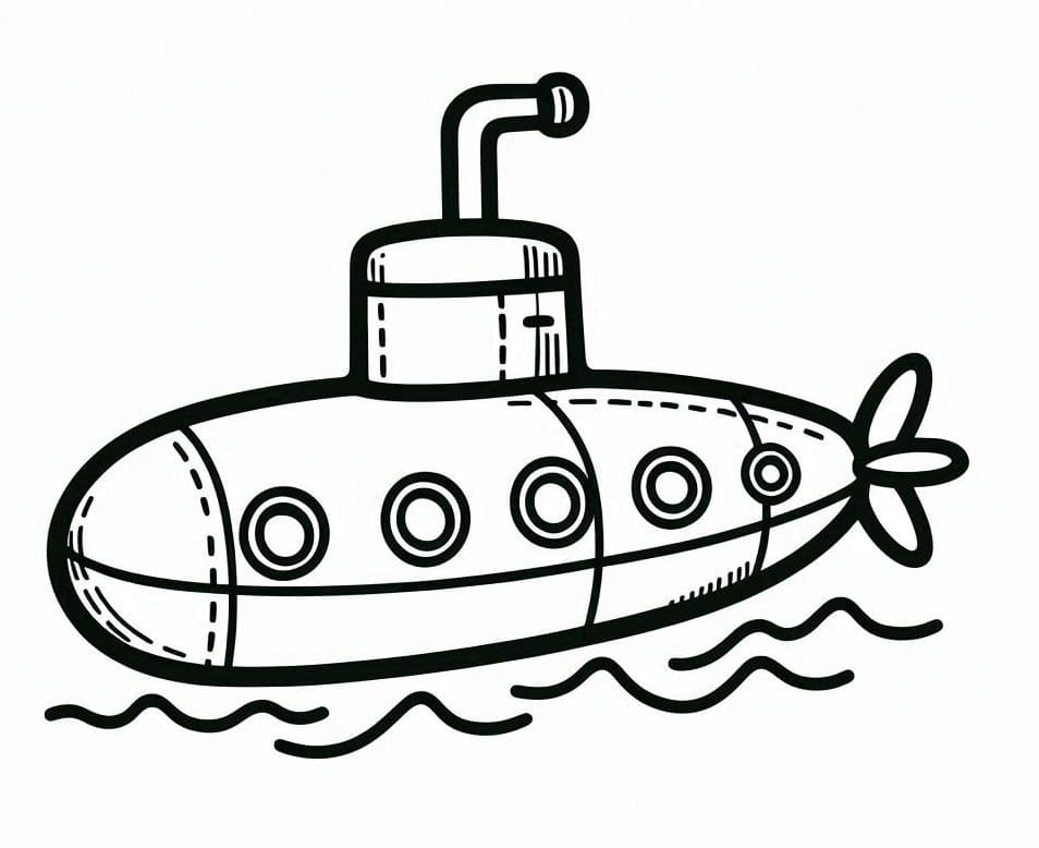 U-Boot für 2-jährige Kinder ausmalbilder