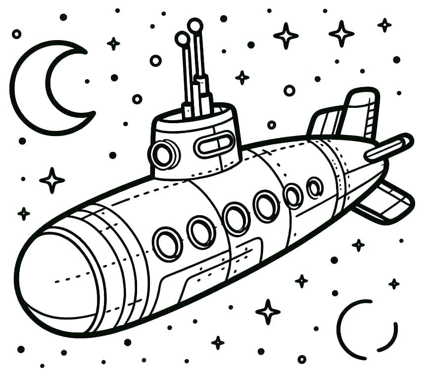 U-Boot für 4-jährige Kinder ausmalbilder