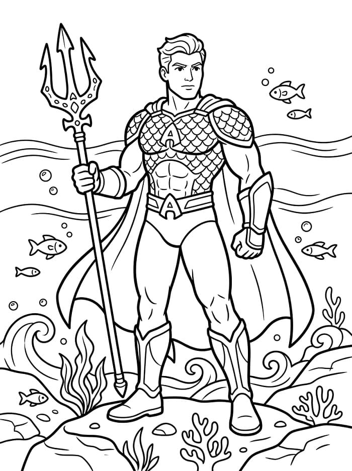 Unglaublicher Aquaman ausmalbilder