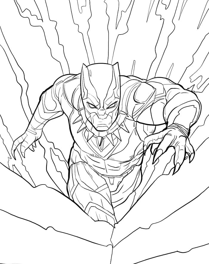 Unglaublicher Black Panther ausmalbilder