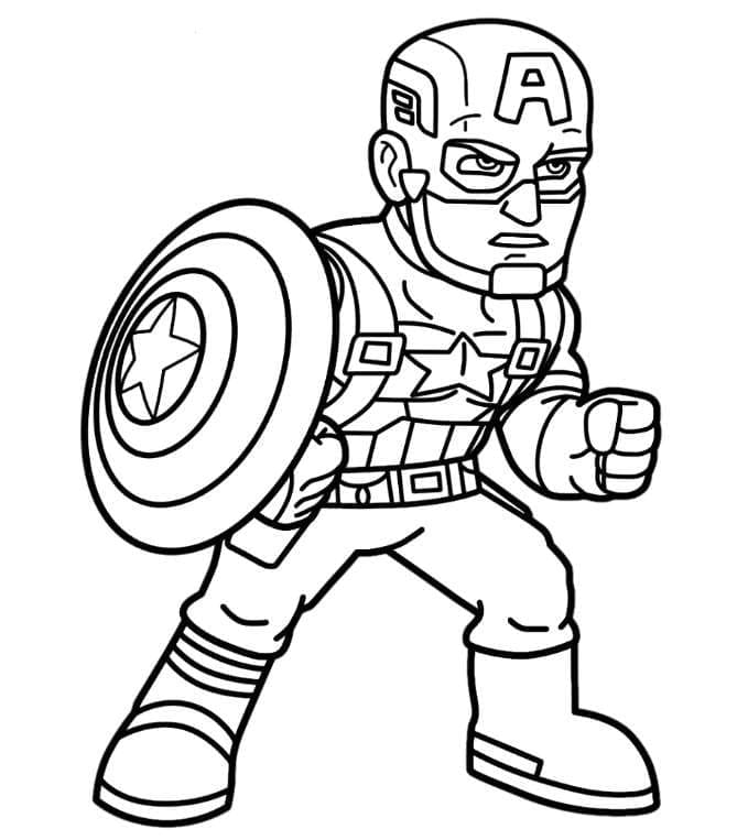 Unglaublicher Captain America ausmalbilder