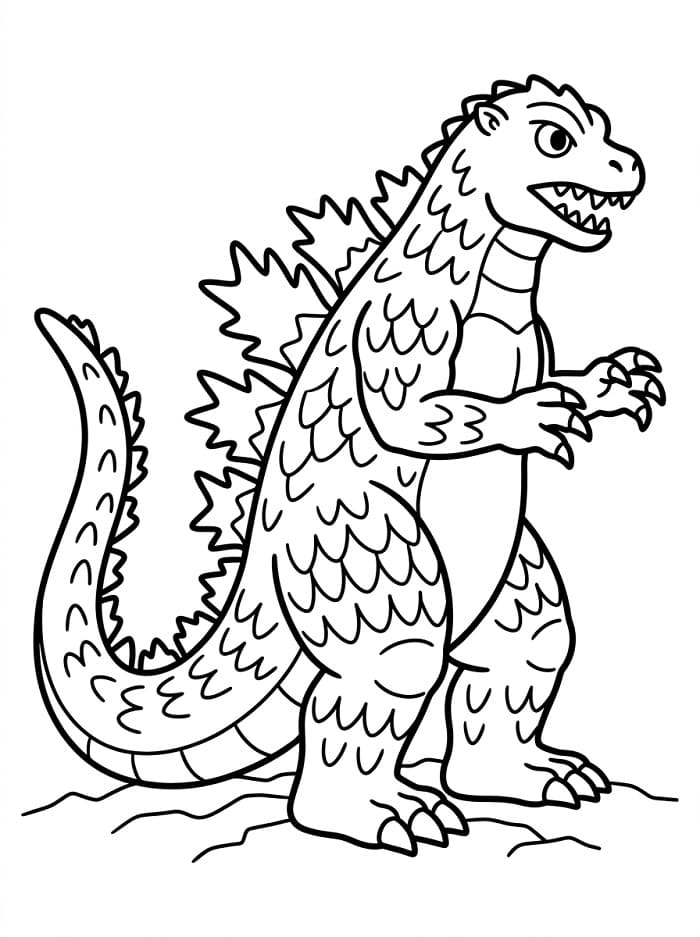 Unglaublicher Godzilla ausmalbilder