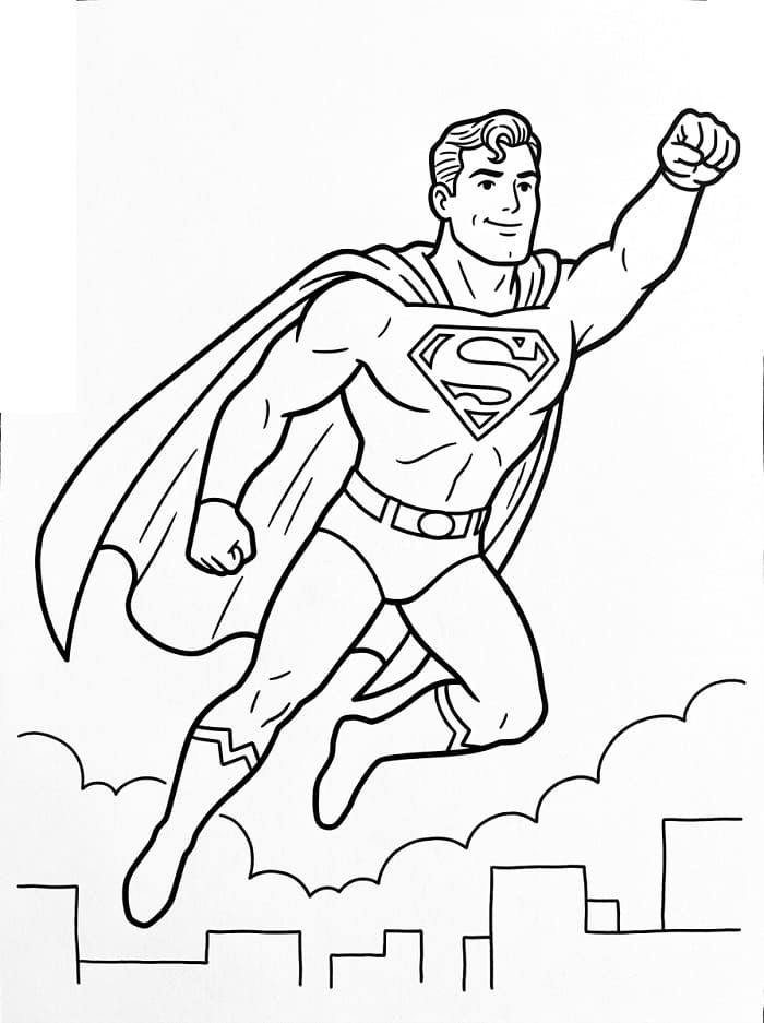 Unglaublicher Superman ausmalbilder