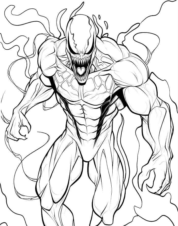 Unglaublicher Venom ausmalbilder