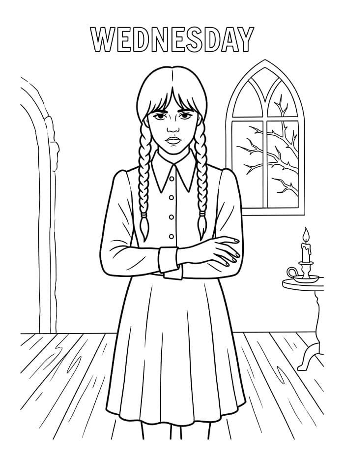 Wednesday ausmalbilder
