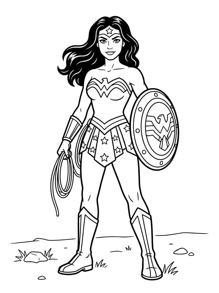 Unglaublicher Wonder Woman ausmalbilder