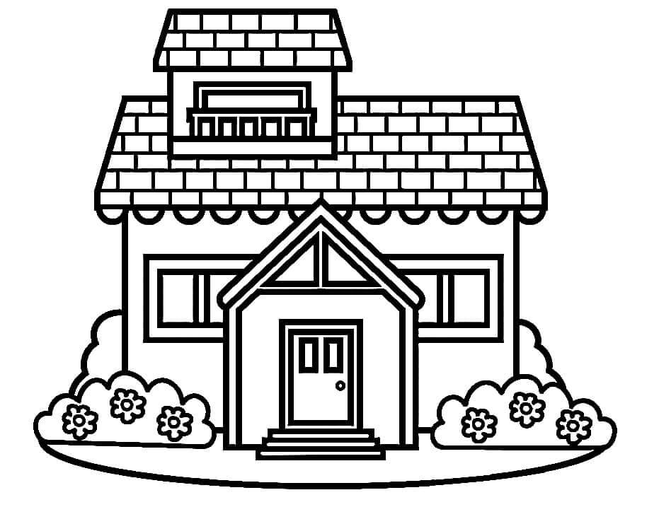 Häuser ausmalbilder