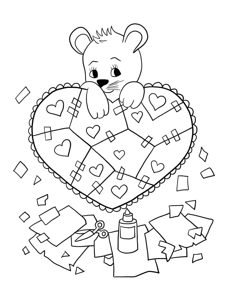 Valentinstag 2 ausmalbilder