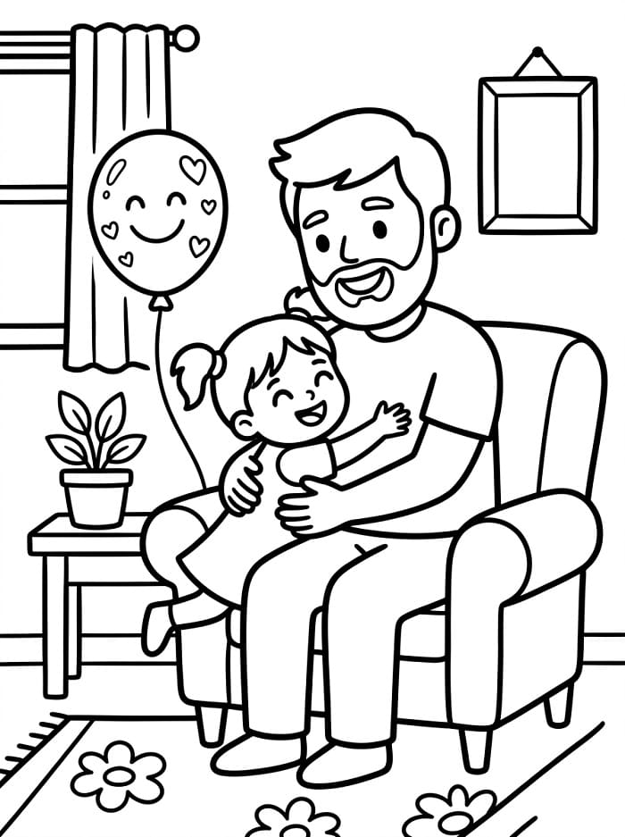 Vatertag Druckbar ausmalbilder