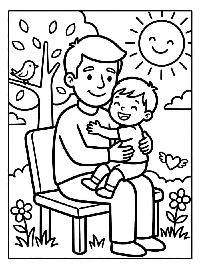 Vatertag Feiertag ausmalbilder