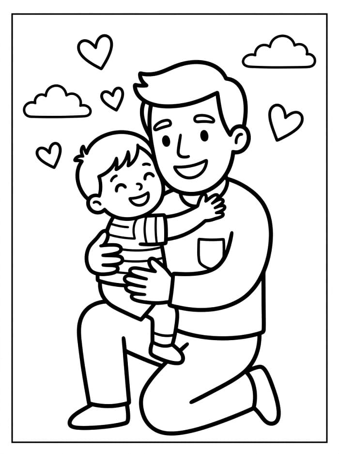 Vatertag Gratis ausmalbilder