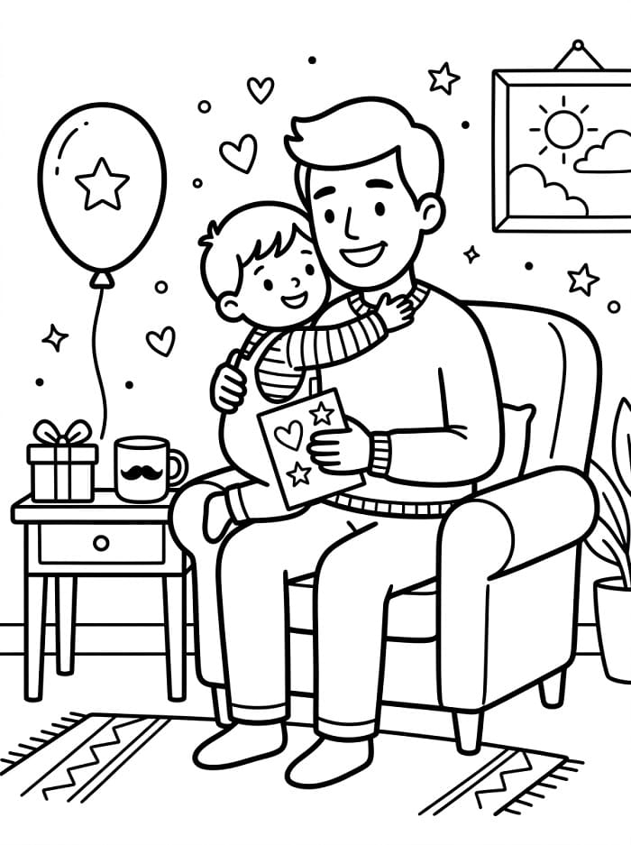 Vatertag Kostenlos ausmalbilder