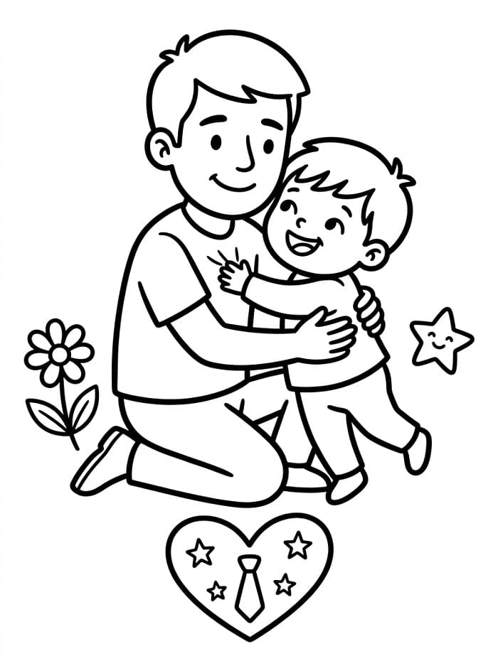 Vatertag Kostenlos Druckbar ausmalbilder